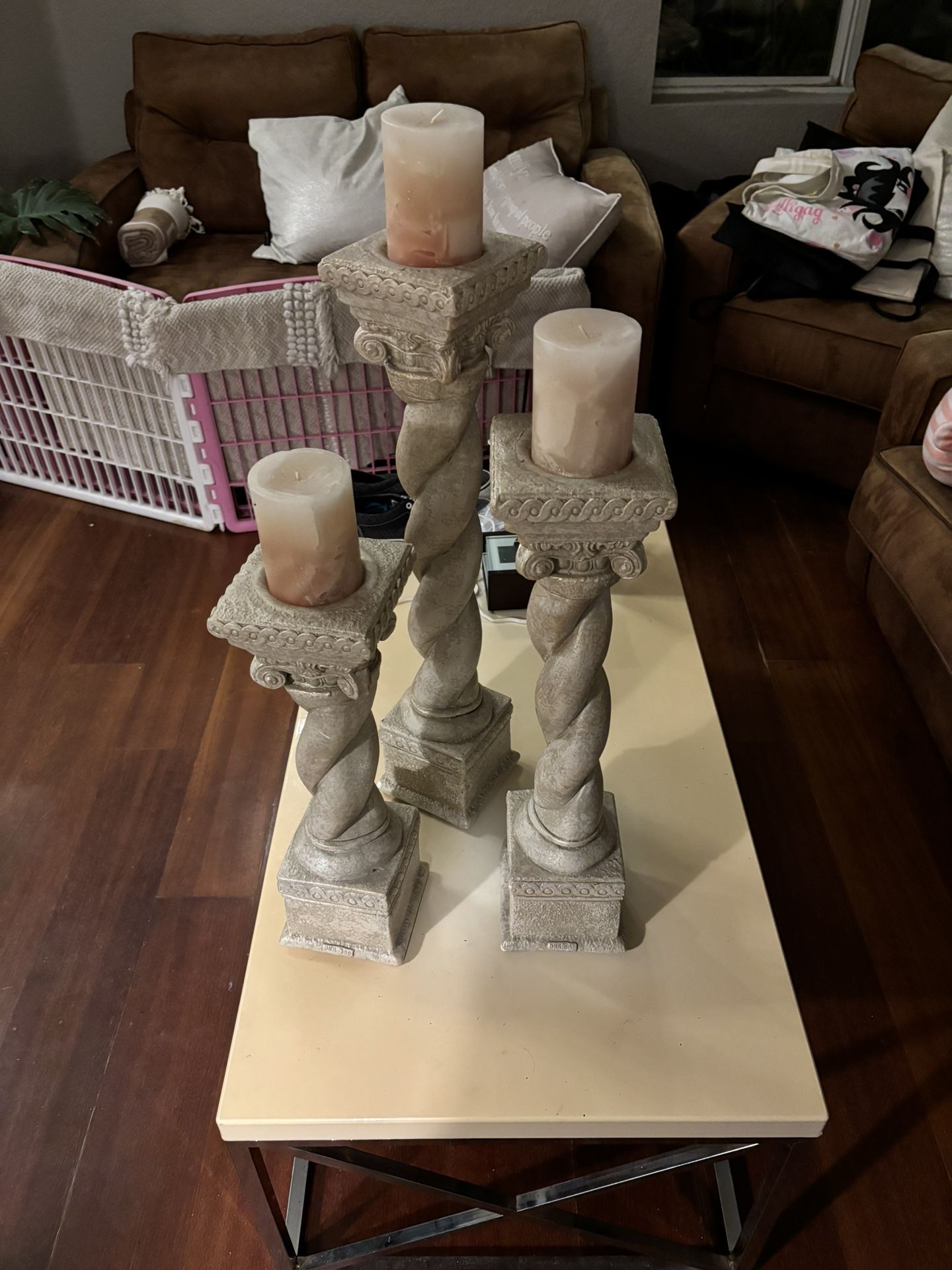 Greek Pillar Candle Displays