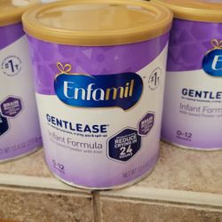 Enfamil Gentlease, 3 - 12.4 Oz Cans Unopened/New For $45.00