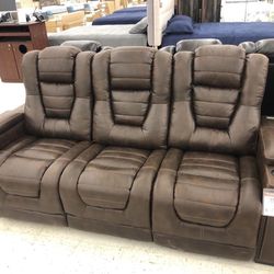 Power Reclining Sofa Available For Immediate Delivery 
