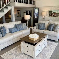 Linen Living Room Set Sofa And Loveseat Included  Same Day Delivery 