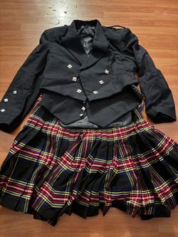 Scottish Kilt Out fit | Kilt, Jacket, Vest, Shirt & Accessories