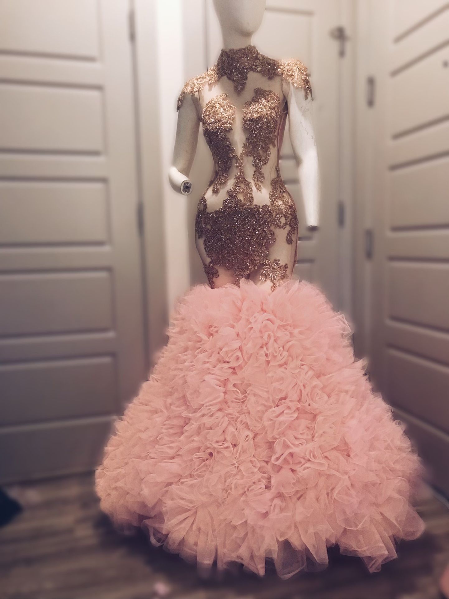 Custom Rose Gold Prom Dress 