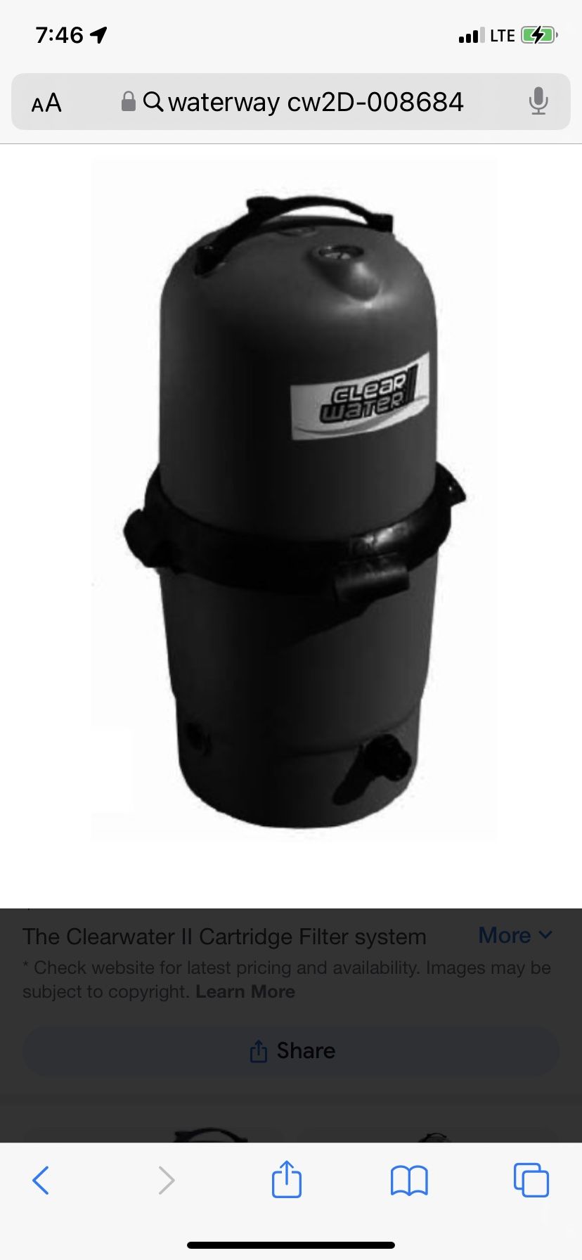 Waterway DE Pool Filter and 1.5 2stage Pump