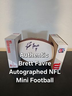 Authentic Brett Favre Autographed NFL Mini Football