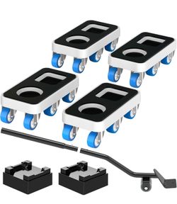 Dolly ( Kiss Core Furniture Dolly with Dual Groove Design: Furniture Sliders with 6 Wheels - for Various Types of Furniture Legs - for Moving Heavy Du