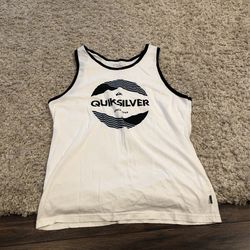 White mens Small Quicksilver Tank top