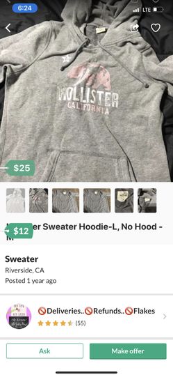Hollister sweater hoodie large