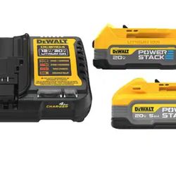 Powerstack 20-Volt Lithium-Ion 5.0 Ah and 1.7 Ah Batteries and Charger

