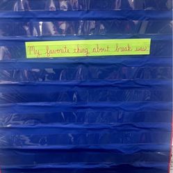 Magnetic Pocket Chart 5 Rows Transparent Schedule Pocket Chart for Home School Classroom Activities