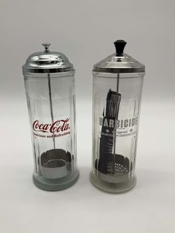 BARBICIDE Disinfectant Jar – Durable Glass Immersion Container with Stainless Steel Lid