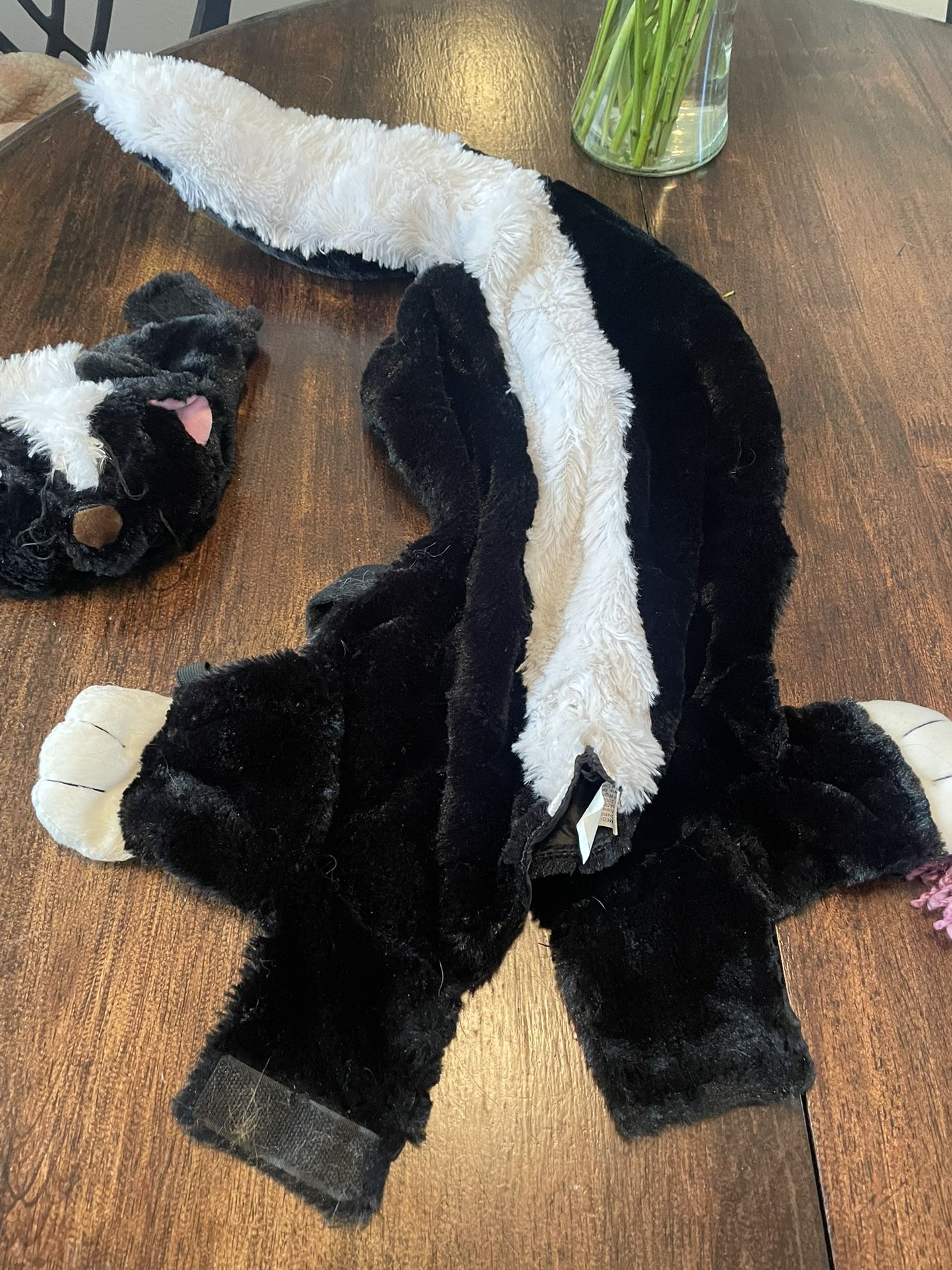 skunk pet costume size medium