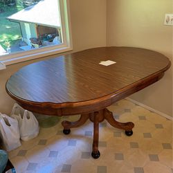 Dining Room Table, Round With Two Extensions