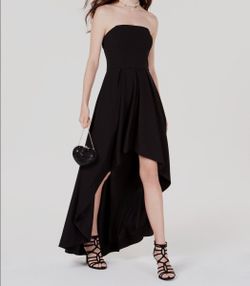 Black Strapless High-Low Formal Dress