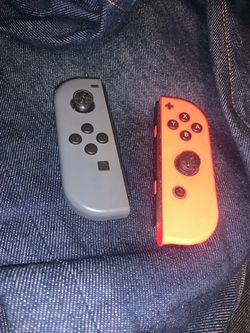 Nintendo Switch Joy-Con Pair Gray and Neon Orange