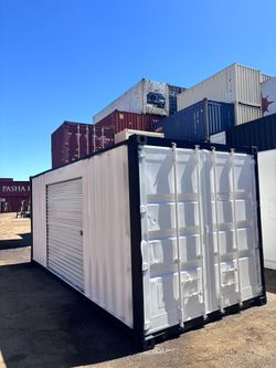 20FT FULLY REFURBISHED CUSTOM PAINTED SHIPPING CONTAINER | CUSTOM 8FT ROLL-UP DOOR