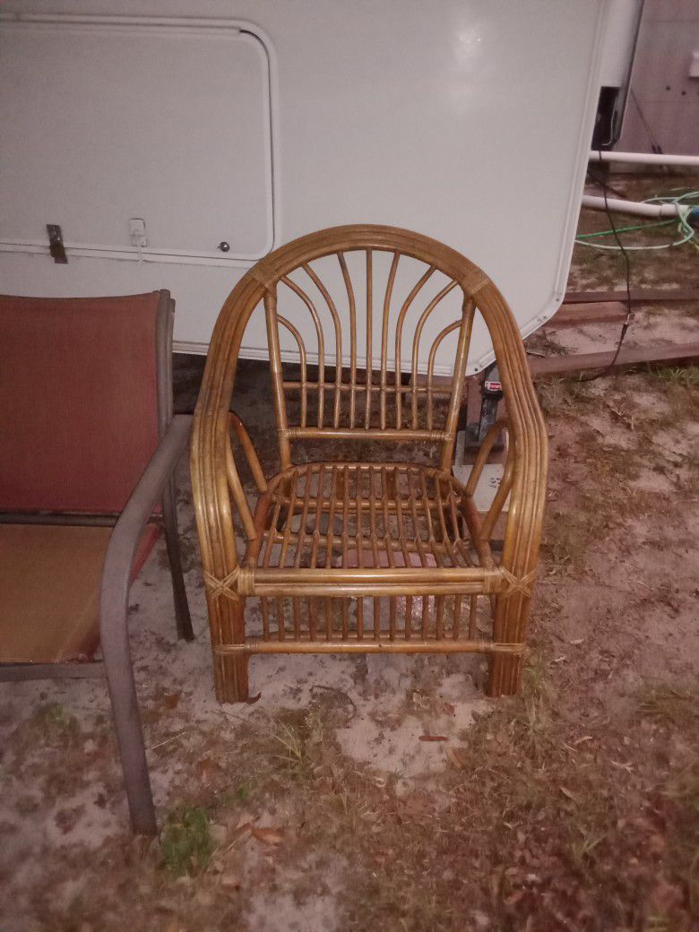 Solid Wicker Chair