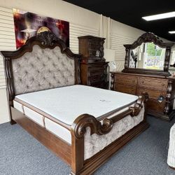 $55 Down Finance Bedroom Set Queen Bed King Bed Sectional Sofa Sleeper Dining Set Bunk Bed Vanity 