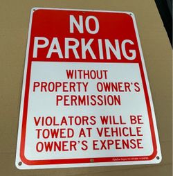 No Parking Without Permission Sign