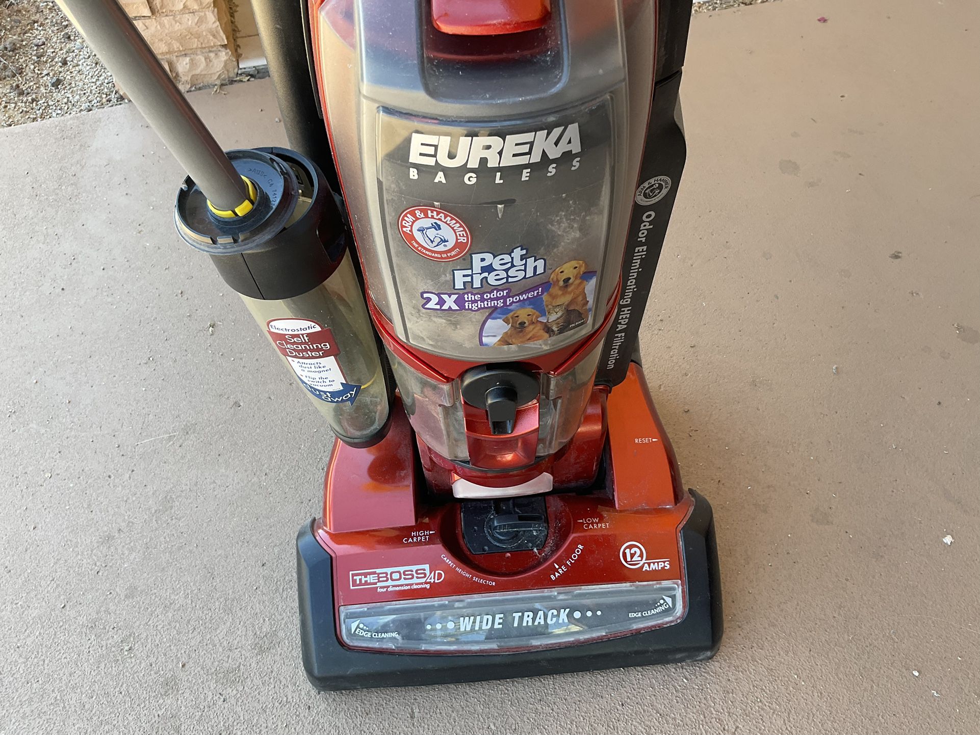 Eureka Bag, Less Vacuum Cleaner With A Dust Mop That Cleans Itself. $30