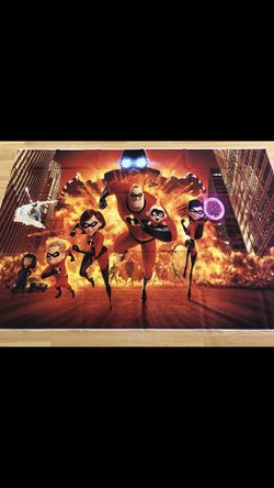 Incredibles backdrop 7 by 5 thin vinyl