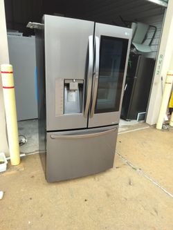 Black stainless LG refrigerator