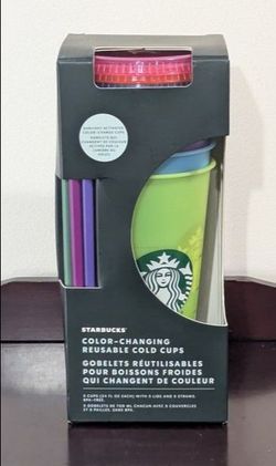 Brand New: Starbucks Color-Changing Reusable Cold Cups (5-Pack)