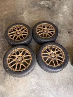 17” Vision Wheels + Blizzak WS80 Winter Tires - 5x100 / 5x114.3