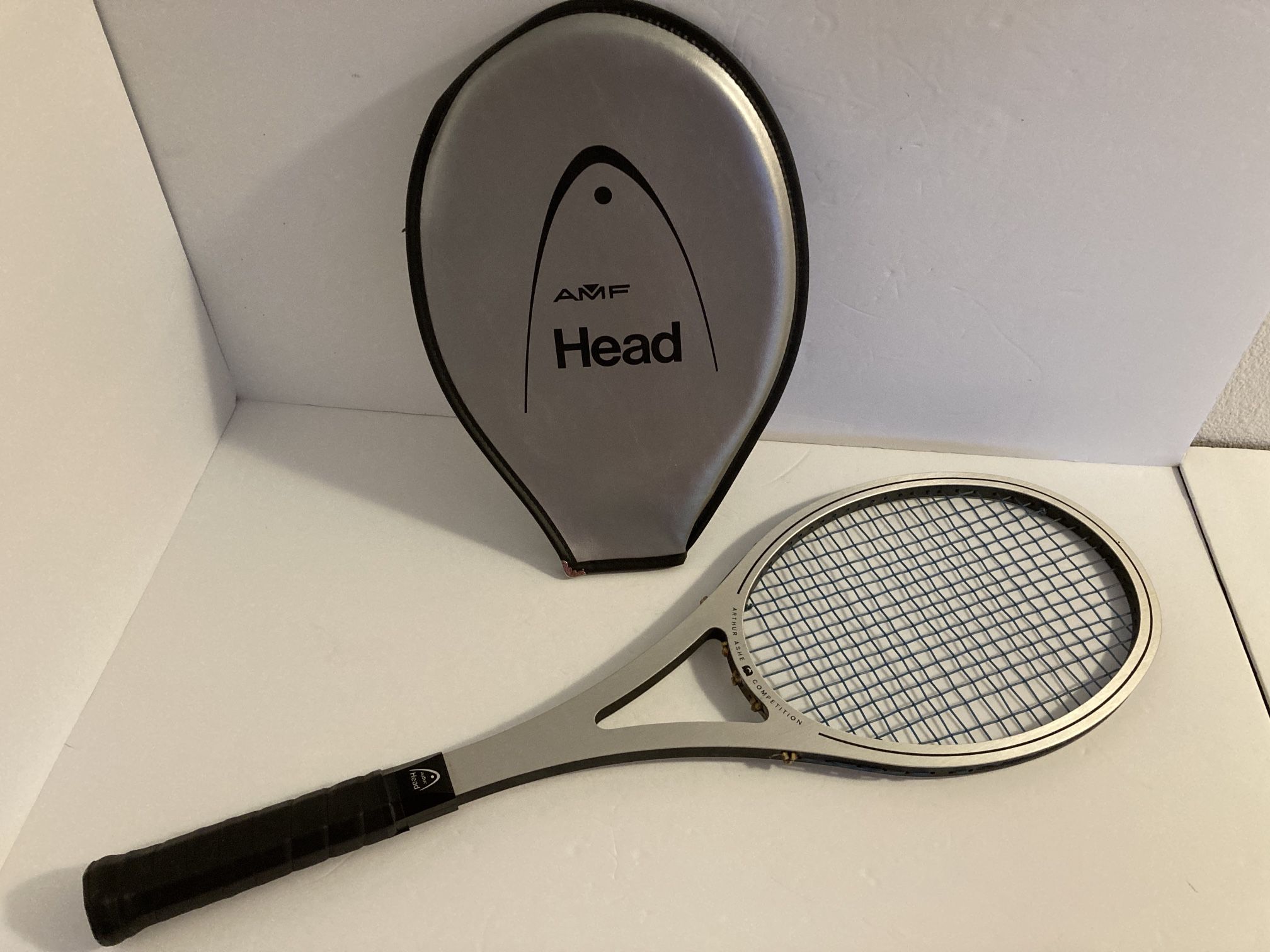 Vintage Tennis Racket Arthur Ashe Competition AMF Head With Cover