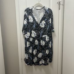 Black Floral Babydoll Tunic