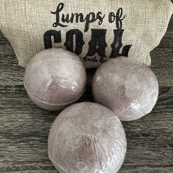 Charcoal Bath Bombs Fizzers Vanilla with Burlap Bag New