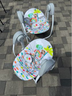 Bright Starts Automatic Baby Swing with Music