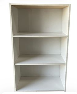 White 3-Shelf Bookcase / Storage Shelf – 40.5” Tall