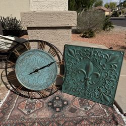 Large Wall Clock and Vintage Rustic Decor