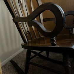 Free- Rocking Chair And Foot Stool