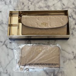 2 Brand New Coach Wallets – Never Used (Buy One or Both) 