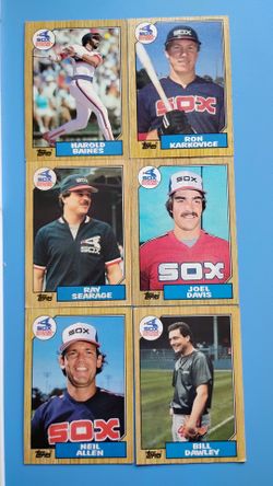 1987 Topps Chicago White Sox Baseball Cards Lot of 6