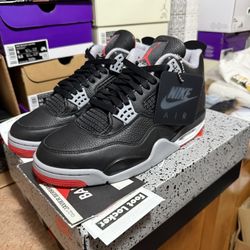 NIKE AIR JORDAN 4 BRED REIMAGINED Sz 8.5 DS