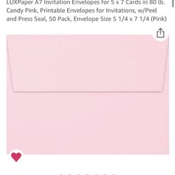 Envelopes Candy Pink