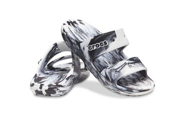 Crocs Unisex Classic Marbled Two-Strap Slide Sandal