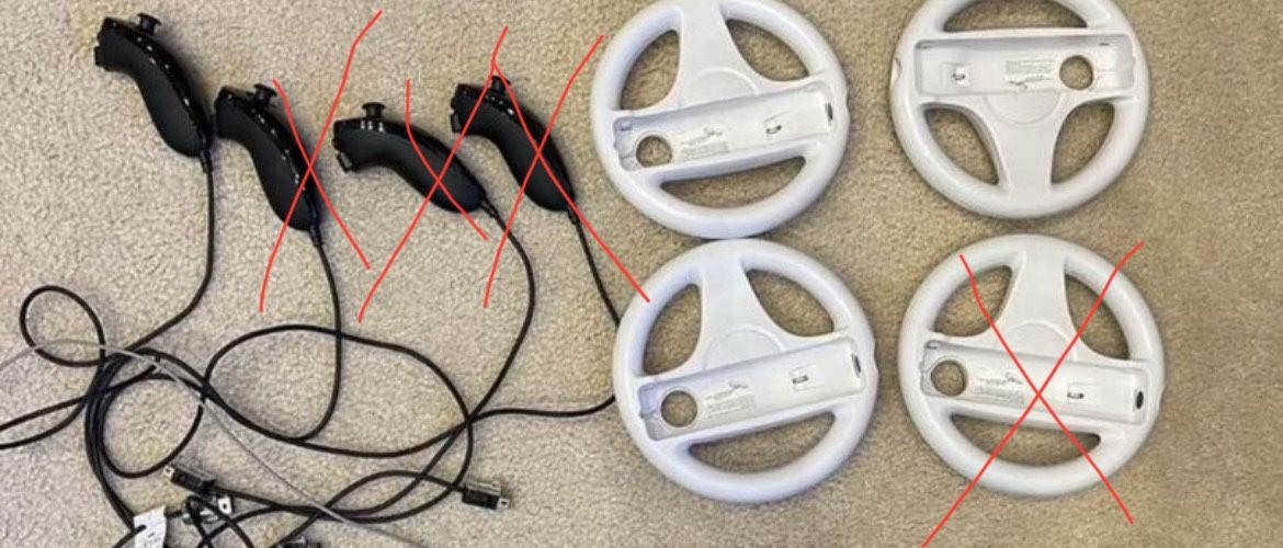 Nintendo Wii/Wii U Nunchucks & Steering Wheels