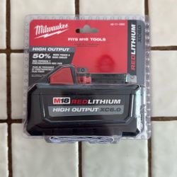 M18 Red lithium Milwaukee Battery - Brand New 