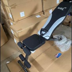 New Adjustable Foldable Weight Bench With Resistant Band In Boxes $80