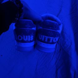 Louis vuitton trainers blue with straps