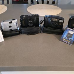 Lot of 5 Film Cameras: Bell & Howell, Vivitar, Samsung and Capital