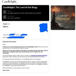 Candlelight Lord Of The Rings 