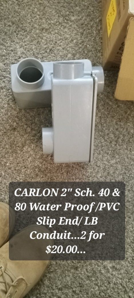 Carlon/2" Sch.40 & 80 PVC/Waterproof/LB CONDUIT/Slip End