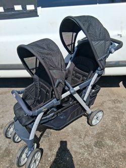 !! Double Baby Stroller By Chicco Almost New Firm Price