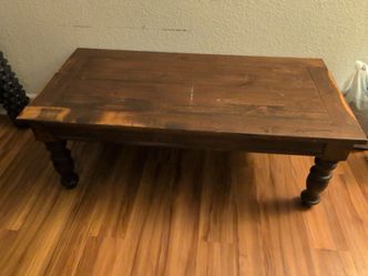 Solid wood coffee table