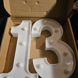 Number 13 Table Decor