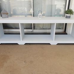Beautiful Tv console Or Entry Table With 3 Large Cubbies